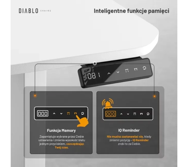 Diablo Chairs X-Tensio 1600 160cm Regulacja wysokości Biały - Kup na Raty - RRSO 0%
