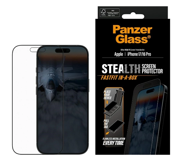 Szkło hartowane PANZERGLASS Stealth Ultra-Wide Fit Fastfit do Apple iPhone Air