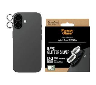 PanzerGlass Hoops Glitter do iPhone 17 / 16 / 16 Plus Srebrny