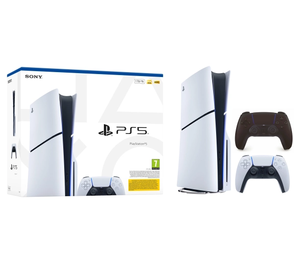 Sony PlayStation 5 Slim E Chassis (PS5) 1TB z napędem + Dodatkowy Pad Czarny