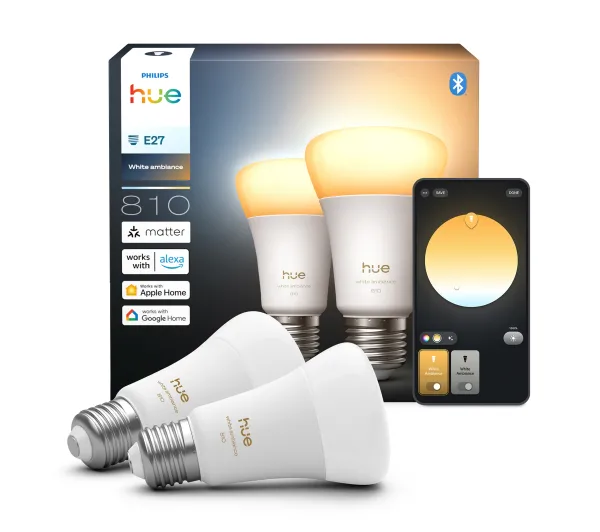 Inteligentne oświetlenie - Philips Hue White Ambiance A60 E27 810 2szt.