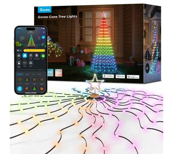 Inteligentne oświetlenie - Govee H6840 Cone Tree Lights
