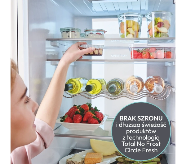 Candy ECN4CQTEW206 Fresco 500 No Frost 205cm Szuflada z kontrolą wilgotności Zdalne sterowanie Biały - Kup na Raty - RRSO 0%