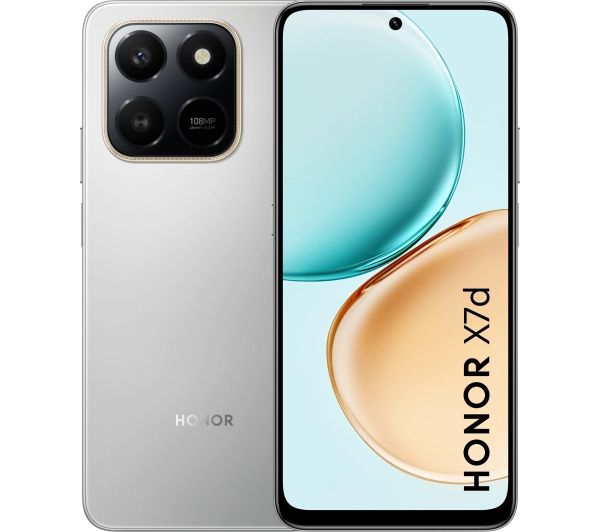 Smartfon HONOR X7d 6/128GB 6.77" 120Hz Srebrny