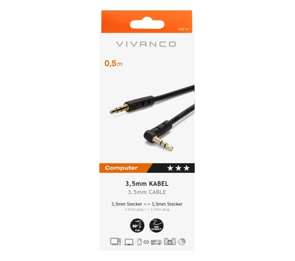 Vivanco 45514 0,5m Czarny 