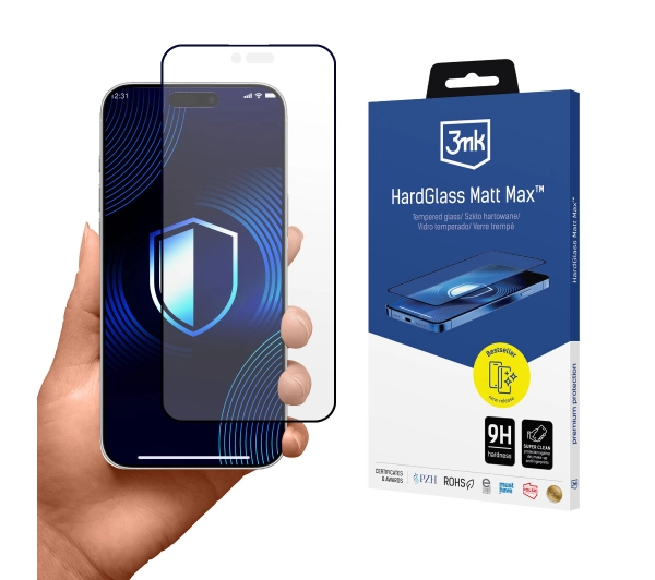 Szkło hartowane 3MK HardGlass Matt Max do Apple iPhone Air