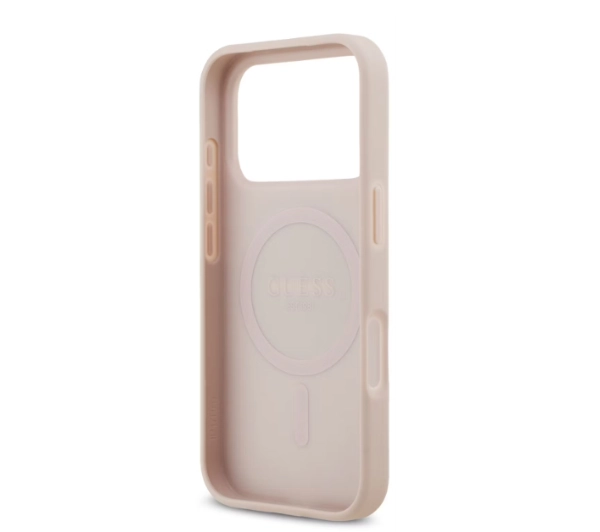 Guess 4G Circle Classic Logo MagSafe do iPhone 17 Pro Różowy