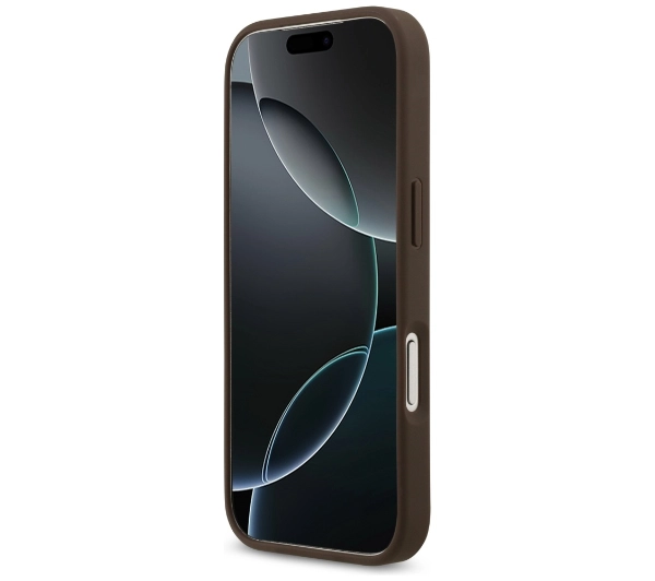 Guess 4G Circle Classic Logo MagSafe do iPhone 17 Pro Brązowy