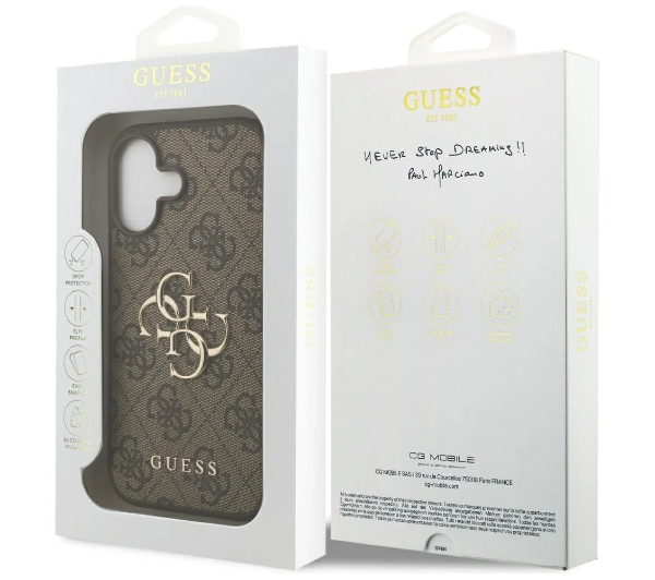 Guess 4G Big Logo do iPhone 17 Brązowy