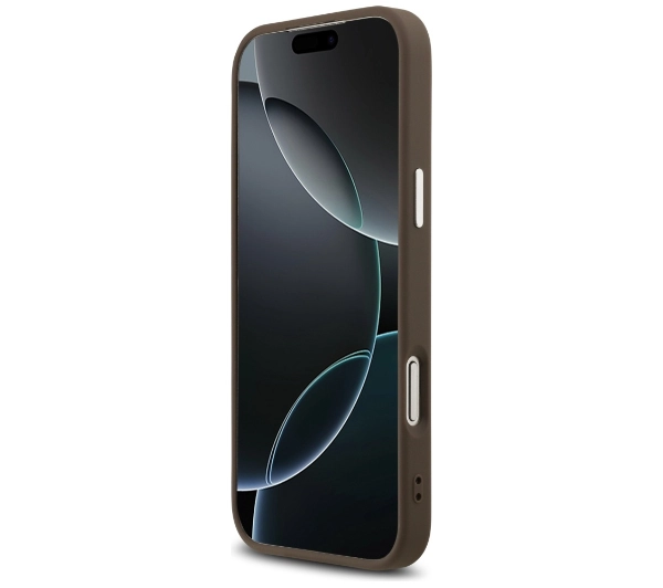Guess 4G Triangle Logo MagSafe do iPhone 17 Pro Max brązowy srebrny