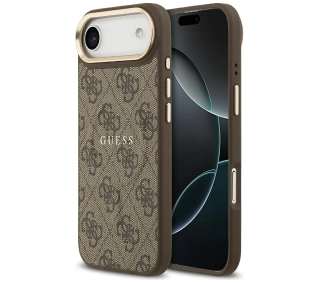 Guess 4G PU Classic Logo MagSafe do iPhone Air Brązowy