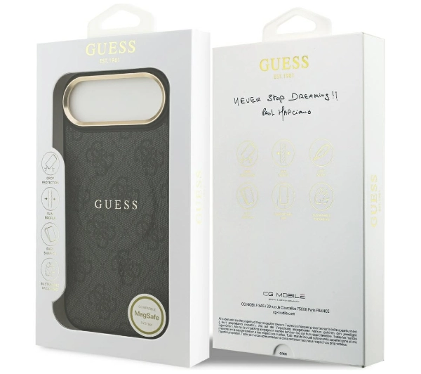 Guess 4G PU Classic Logo MagSafe do iPhone Air Czarny