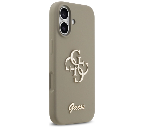 Guess Silicone Big 4G Script do iPhone 17 brązowy