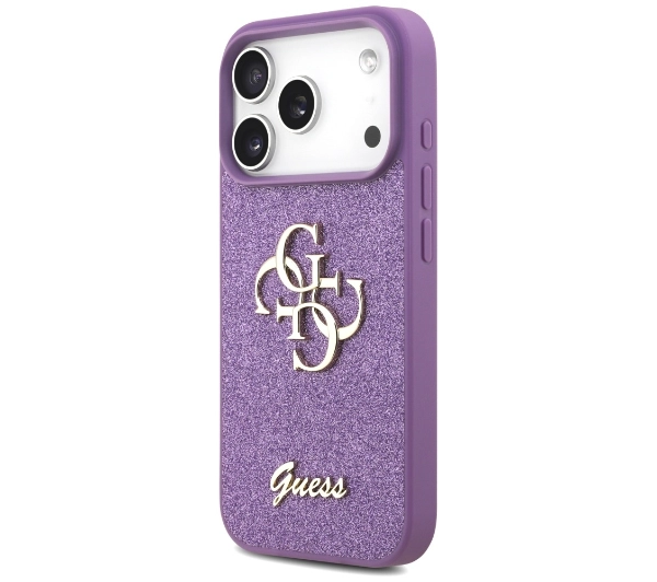 Guess Fixed Glitter Big 4G do iPhone 17 Pro liliowy
