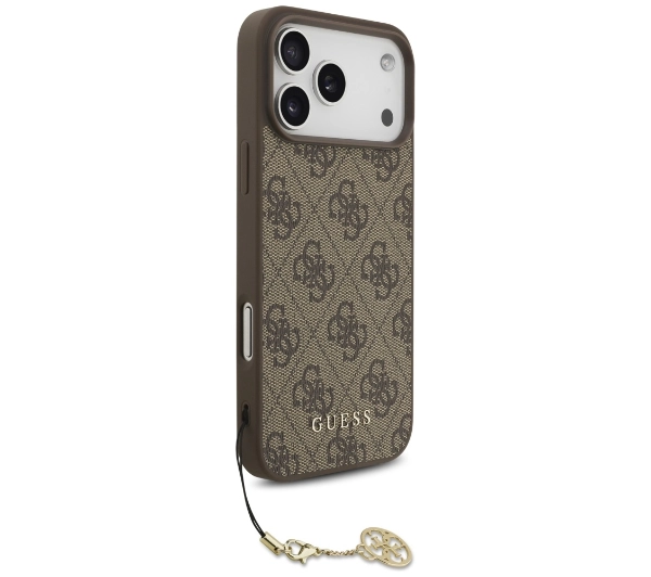 Guess 4G Charms Collection MagSafe do iPhone 17 Pro Max Brązowy