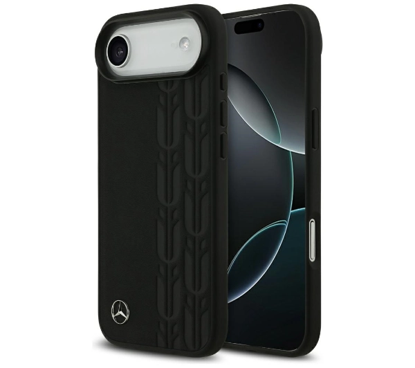 Mercedes-Benz Leather Laurel Leaves MagSafe do iPhone Air czarny