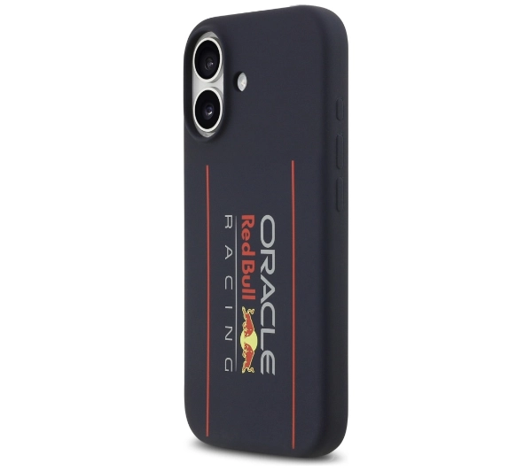 Red Bull Racing Silicone Oversize Vertical Logo MagSafe do iPhone 17 Granatowy
