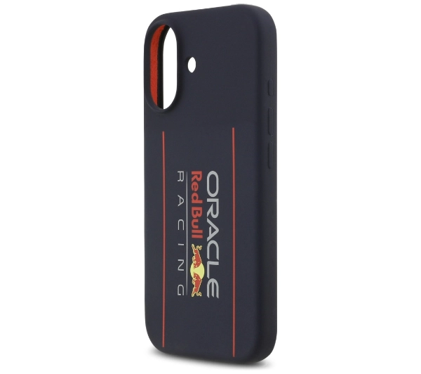 Red Bull Racing Silicone Oversize Vertical Logo MagSafe do iPhone 17 Granatowy