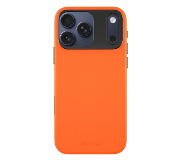 Yaxo Leather Gear Slim Case MagSafe do iPhone 17 Pro Max Pomarańczowy