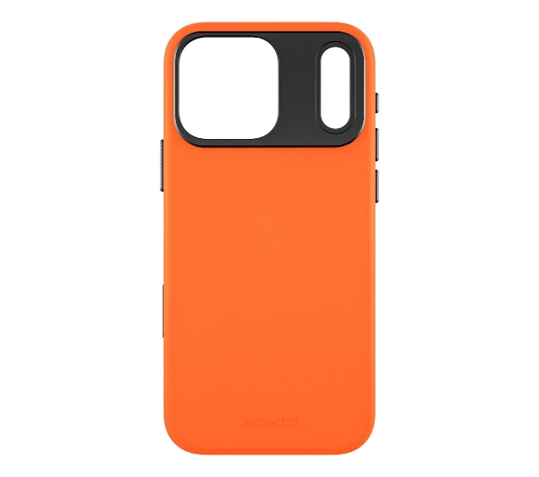 Yaxo Leather Gear Slim Case MagSafe do iPhone 17 Pro Max Pomarańczowy