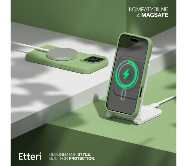 Etteri Silicone Case do iPhone 16 Pro Max Zielony