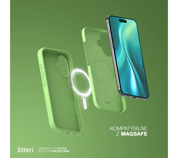Etteri Silicone Case do iPhone 16 Plus Zielony