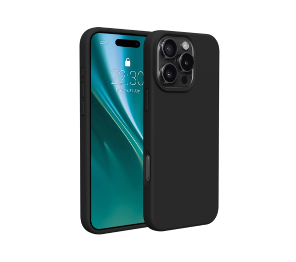 Etui ETTERI Silicone do Apple iPhone 16 Pro Max Czarny