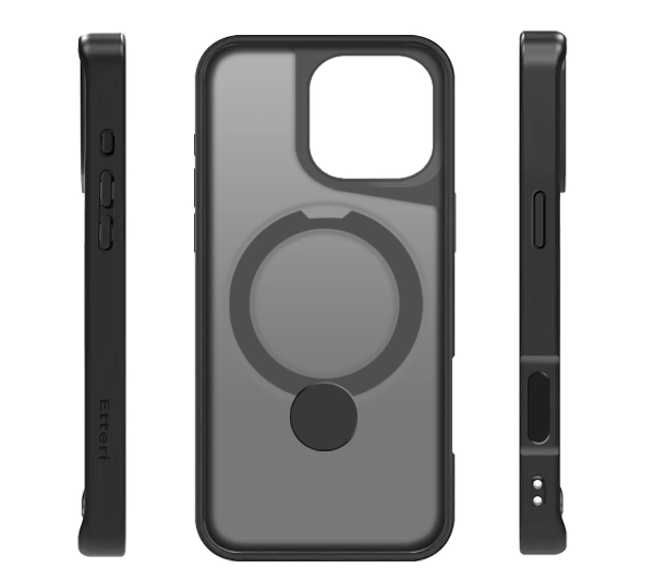 Etteri Matt Mag Ring do iPhone 17 Czarny