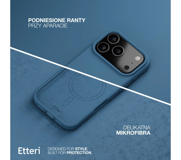 Etteri Silicone Case do iPhone 17 Pro Max Niebieski