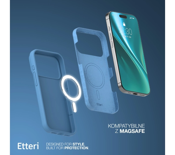Etteri Silicone Case do iPhone 17 Pro Max Niebieski
