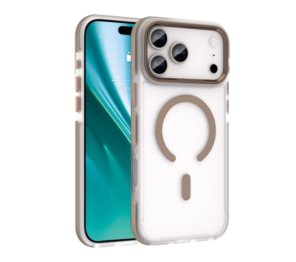 Etui ETTERI Icy Mag do iPhone 17 Pro Złoto-przezroczysty