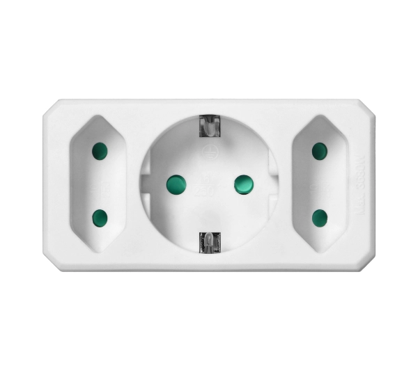Orno OR-AE-13250(GS) (Schuko) 3 gniazda Biały