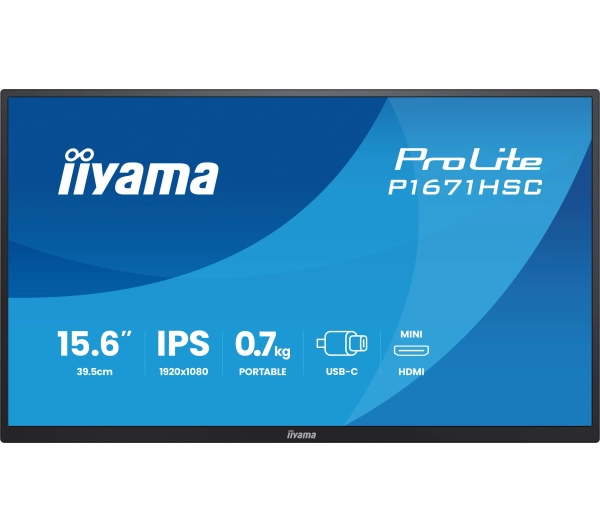 iiyama ProLite P1671HSC-B1 15,6" IPS Full HD 60Hz 3ms Przenośny