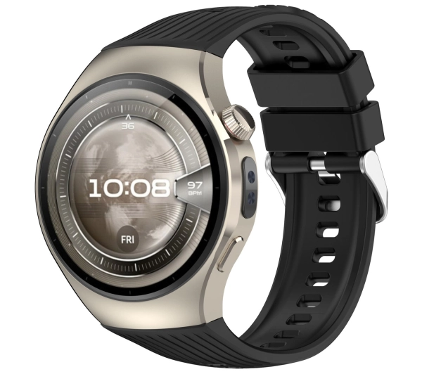 Bizon Strap Watch Silicone S do Huawei Watch 5 46 mm czarny