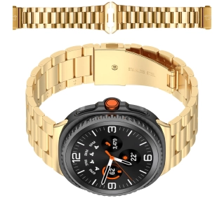 Bizon ze stali nierdzewnej Aura do Galaxy Watch 8 40/44mm Galaxy Watch 8 Classic 46mm Złoty