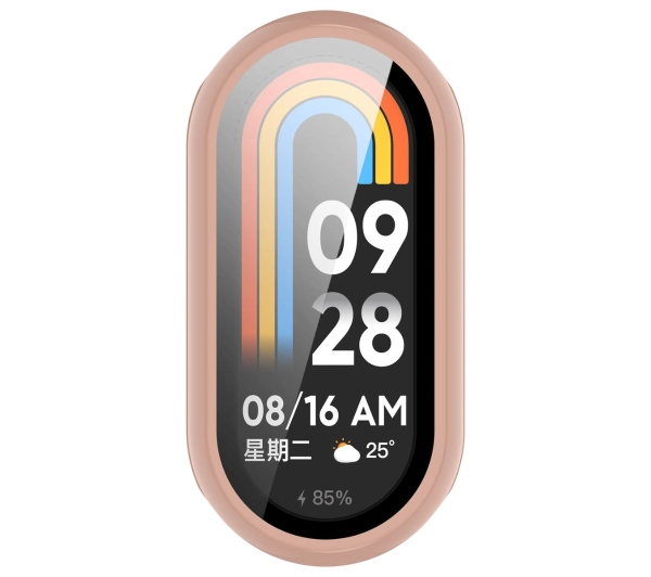 Bizon ze szkłem do Xiaomi Smart Band 10 różowy