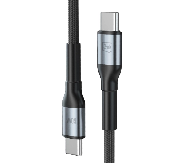 3mk Hyper Cable N-SERIES USB-C do USB-C 2m 20V/3 A 60W Czarny