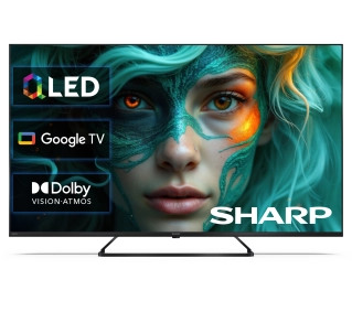 Sharp 50HP6765E 50" QLED 4K Google TV Dolby Vision Dolby Atmos HDMI 2.1 DVB-T2 - Kup na Raty - RRSO 0%