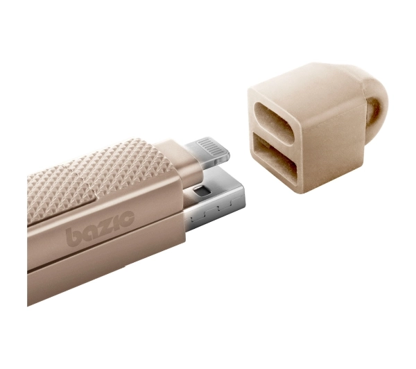 Bazic USB-A/USB-C do USB-C/Lightning 0,15m Złoty