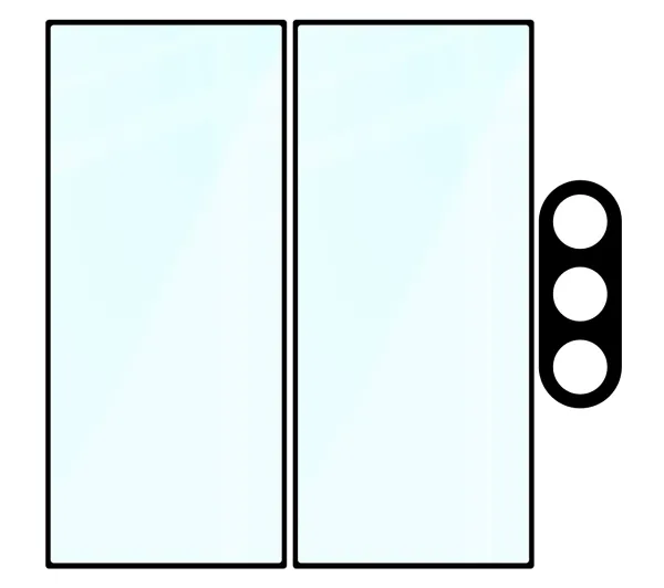 Bizon 2x Szkło + szybka na aparat Edge 2 Pack do Samsung Galaxy Z Fold7