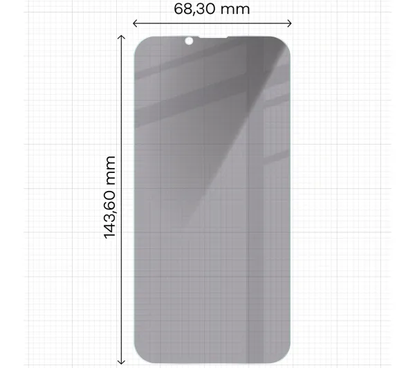 Bizon prywatyzujące Clear Shadow Duo do iPhone 16e / 14 / 13 Pro / 13