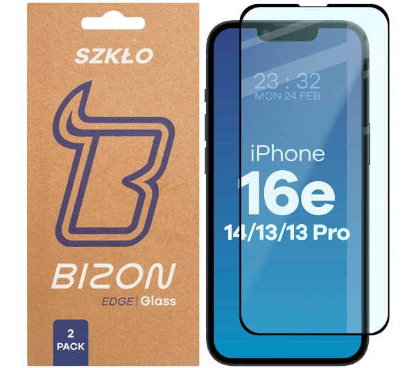 Bizon Edge Duo do do iPhone 16e/14/13/13 Pro 2 sztuki