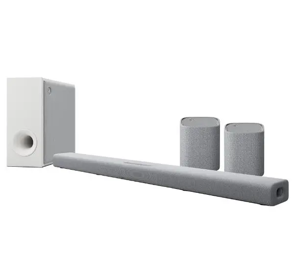 Yamaha TRUE X BAR 50 A SR-X50A + 2x WS-X1A 4.2.1 Wi-Fi Bluetooth AirPlay Dolby Atmos Jasnoszary
