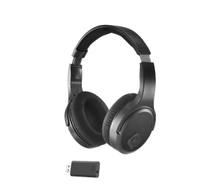 Hama 00221847 TV Headphones Dongle Nauszne 2.4 GHz Dongle + Bluetooth 5.3 Czarny