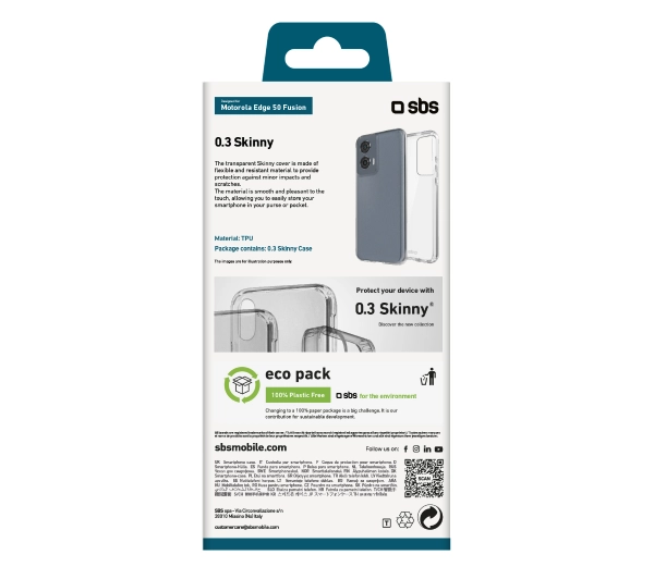 SBS Skinny Cover do Motorola Edge 50 Fusion Przeźroczysty
