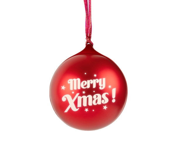 BigBen XMASBALLRED Świecąca bombka świąteczna Czerwona