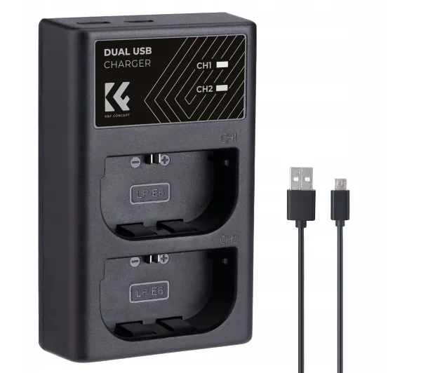 K&F podwójna USB do LP-E6 N