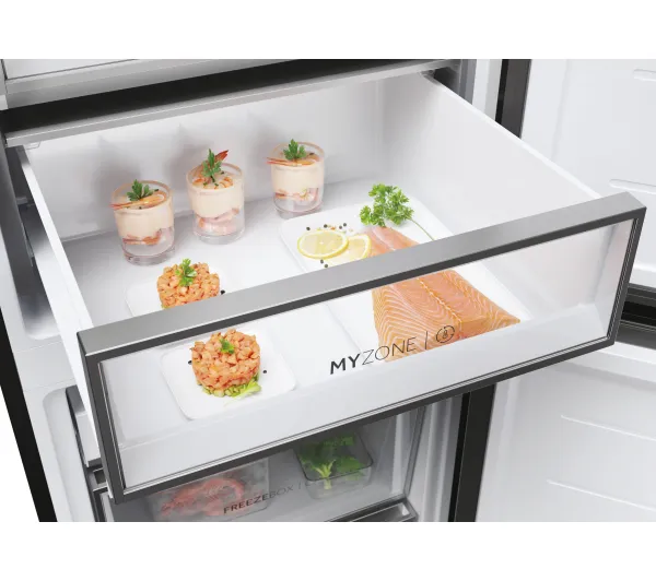 Haier HDR7619DNGB No Frost 192,7cm Czarne szkło Daylight LED My Zone Plus - Kup na Raty - RRSO 0%