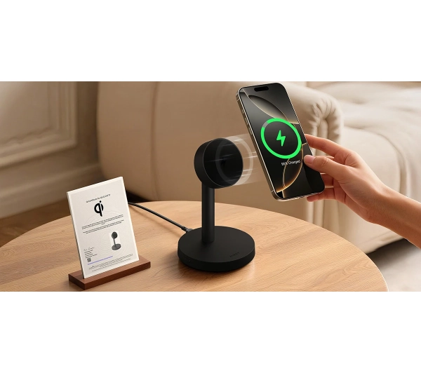 Aukey LC-MC111 Stand 25W Qi2.2 Czarny