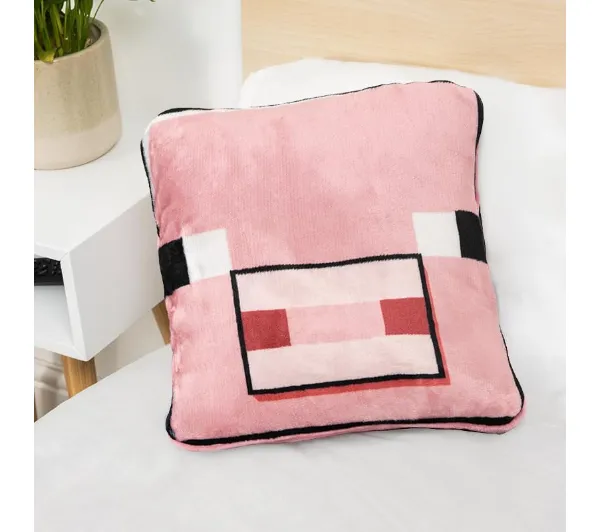 Paladone Minecraft Pig Cushion Blanket